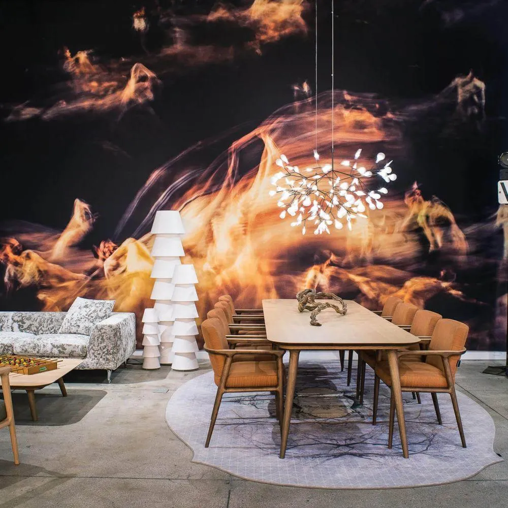 Moooi Setup shades 7 metal floor lamp by Marcel Wanders