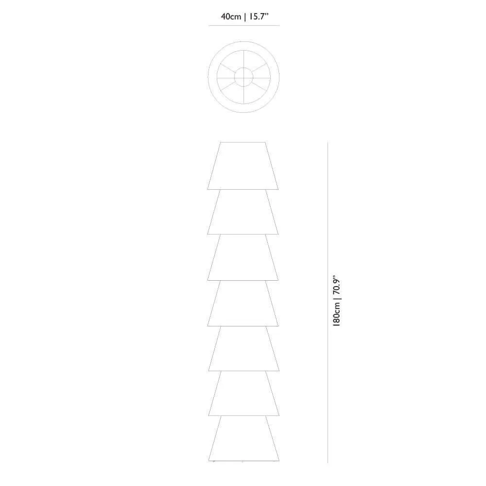 Moooi Setup shades 7 metal floor lamp by Marcel Wanders