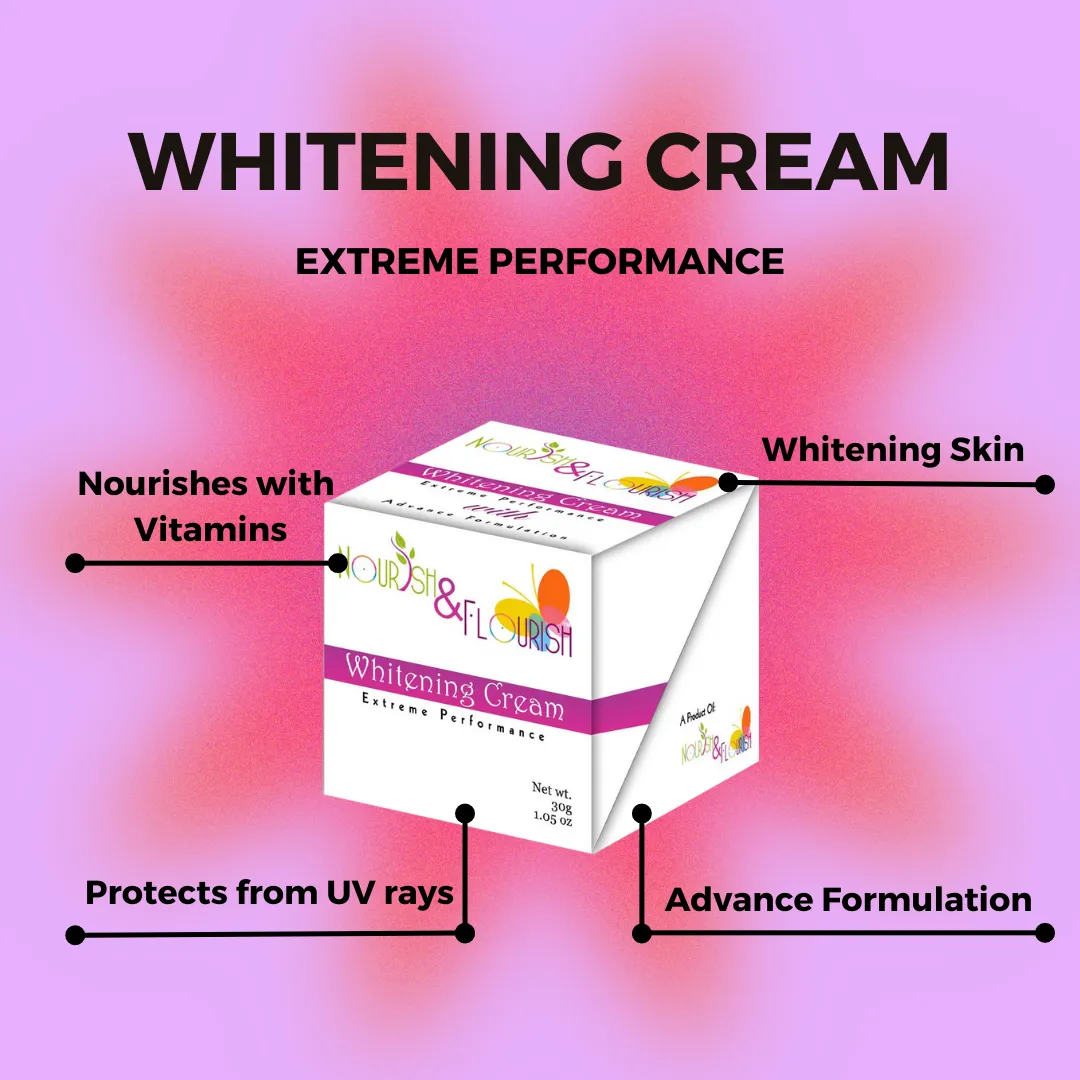 Nourish & Flourish Whitening Cream | Best Whitening Cream - Glowing Cream - Brightening Cream