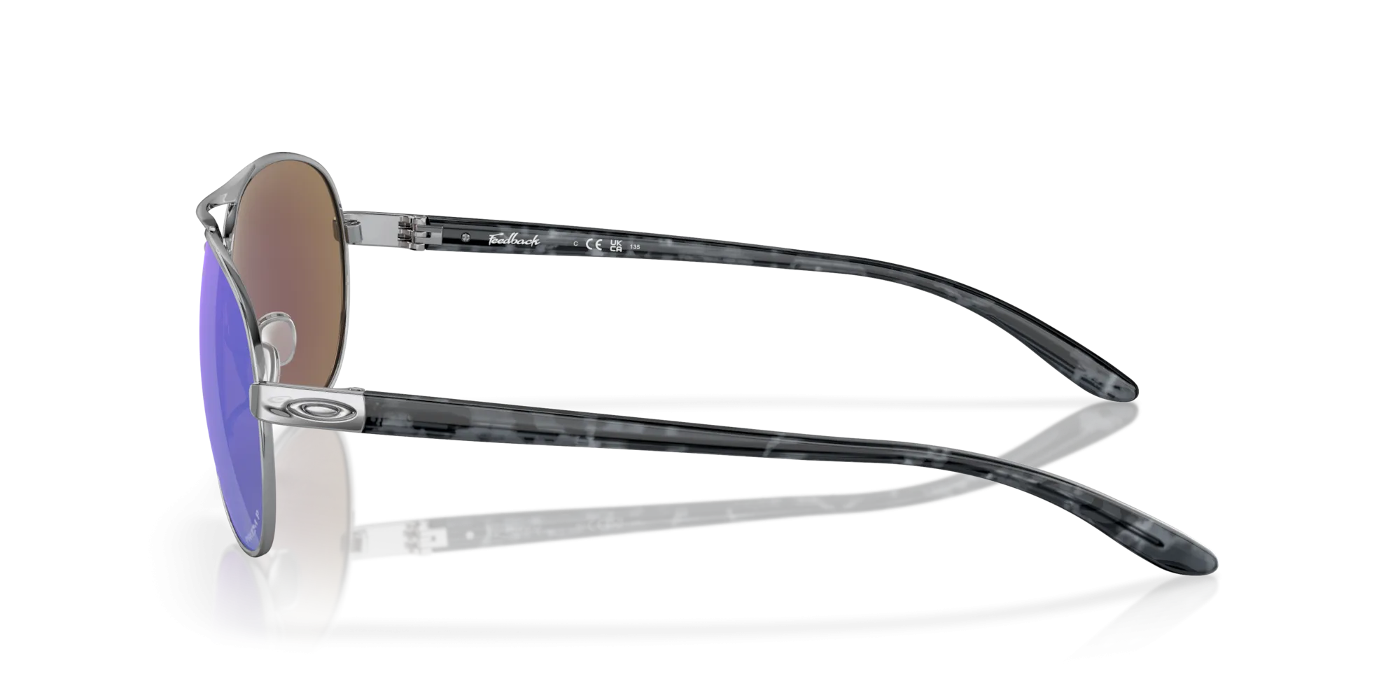 Oakley Feedback Color: Prizm Sapphire Polarized Lenses, Polished Chrome Frame