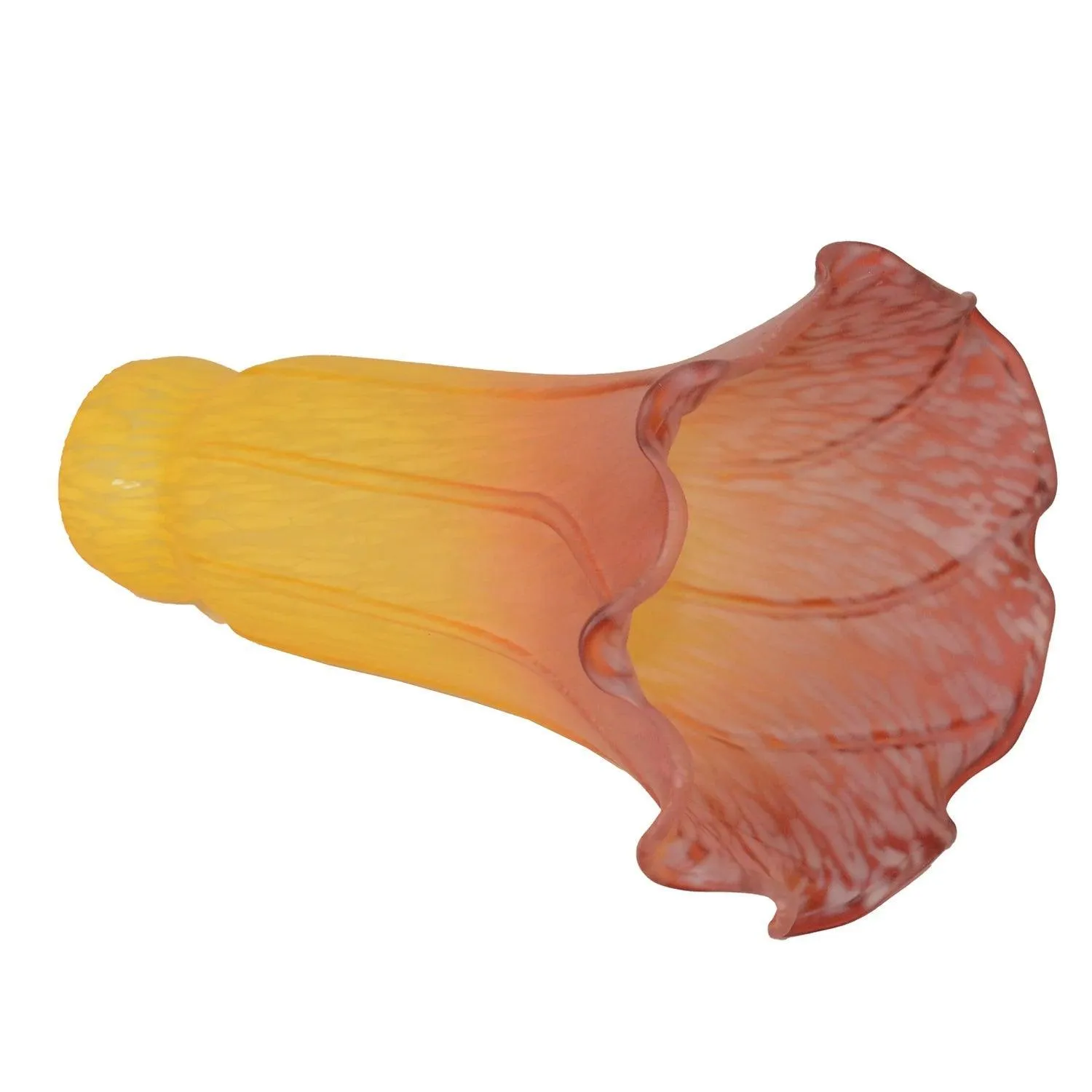 Peach Pond Lily Lamp Shade Glass Lampshade  4.5" Wide X 6" Tall X 1.5" Fitter Lighting Accessories