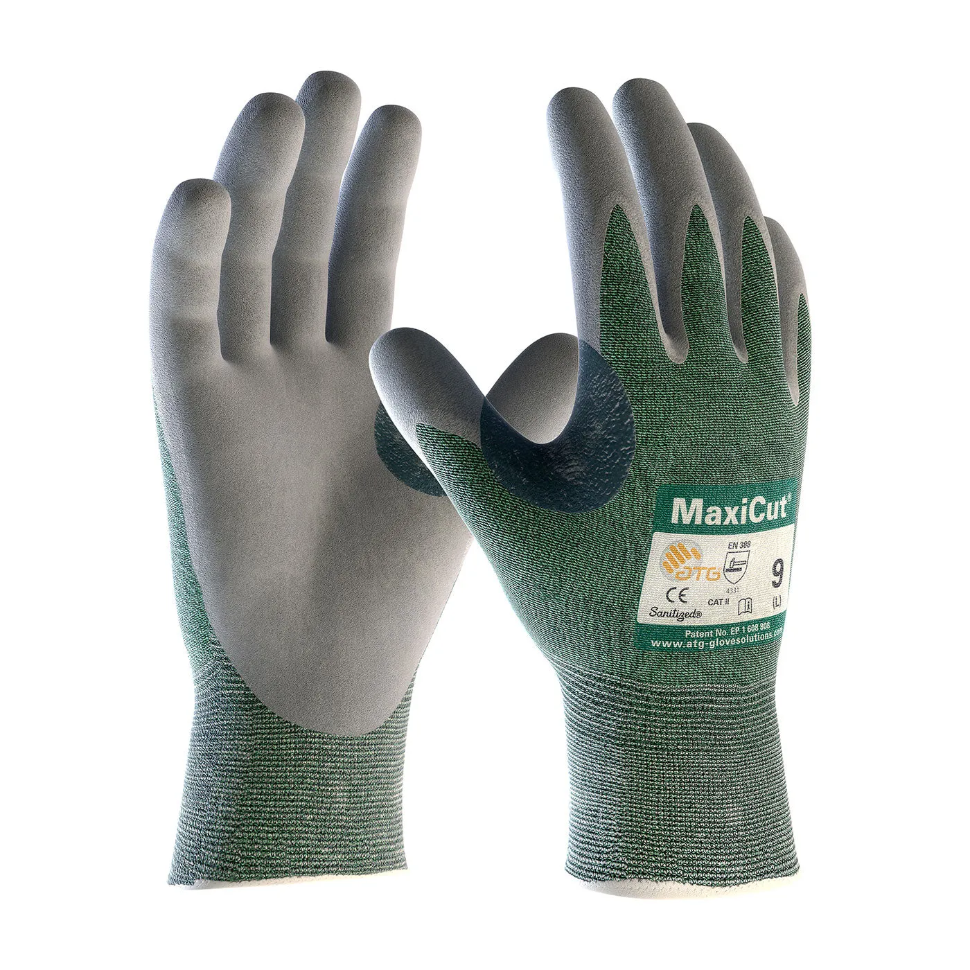 PIP 18-570 MaxiCut Seamless Knit Engineered Yarn Glove with Nitrile Coated MicroFoam Grip Safety Glove(One Dozen)
