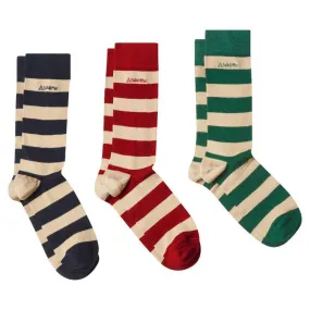 Schoffel Mens Bamboo Socks (Box of 3) 7-11 UK - Oat Stripe