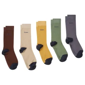 Schoffel Mens Bamboo Socks (Box of 5) 7-11 UK - Mustard Mix
