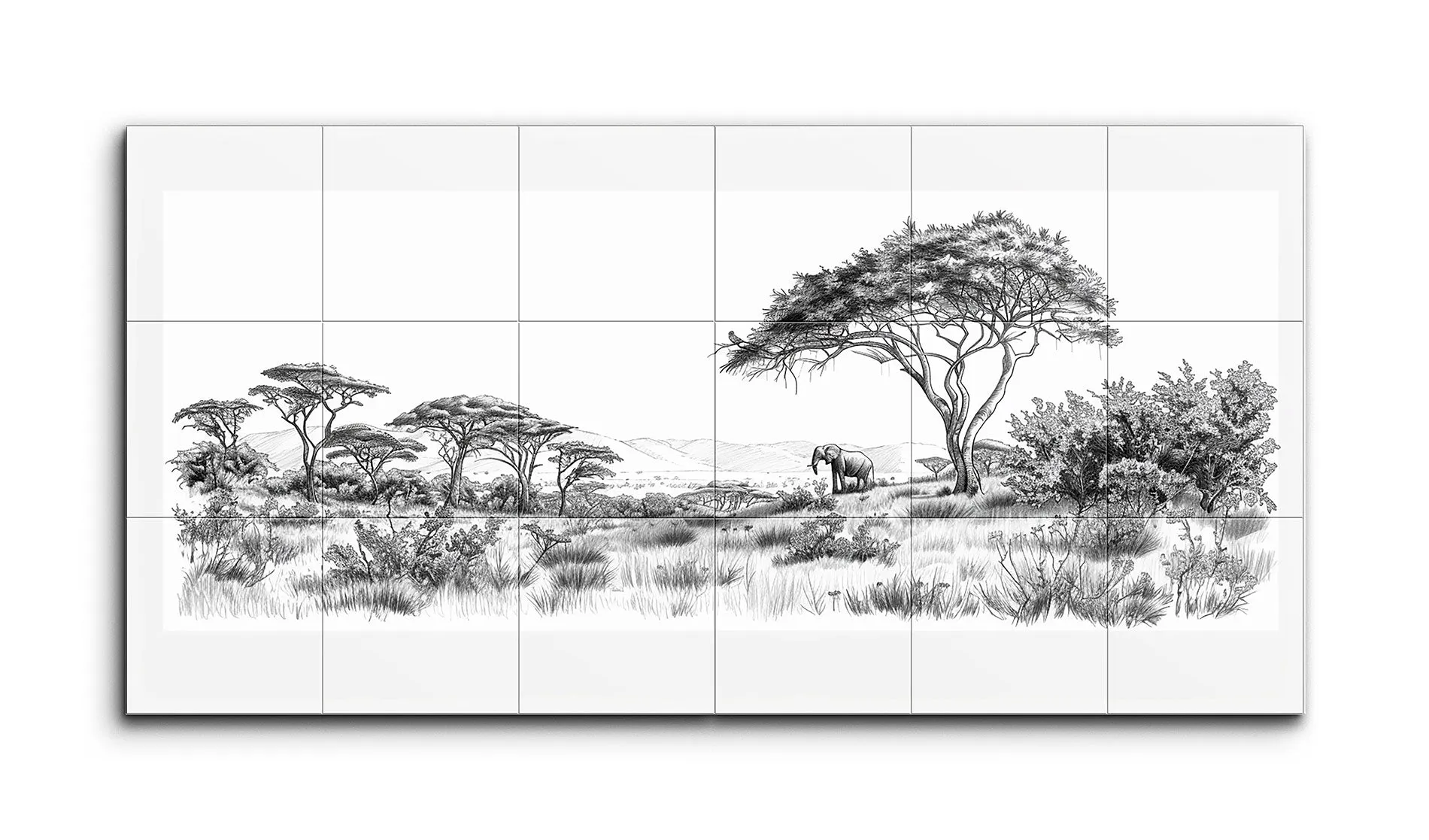 Serene African Savanna Diptych