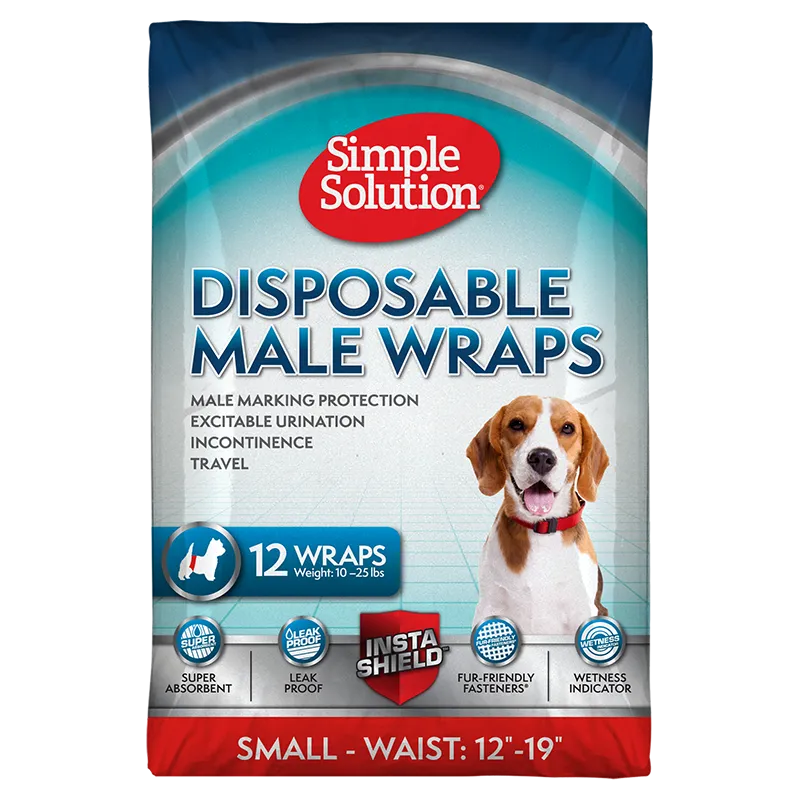 Simple Solution® 12PK Disposable Male Dog Wraps