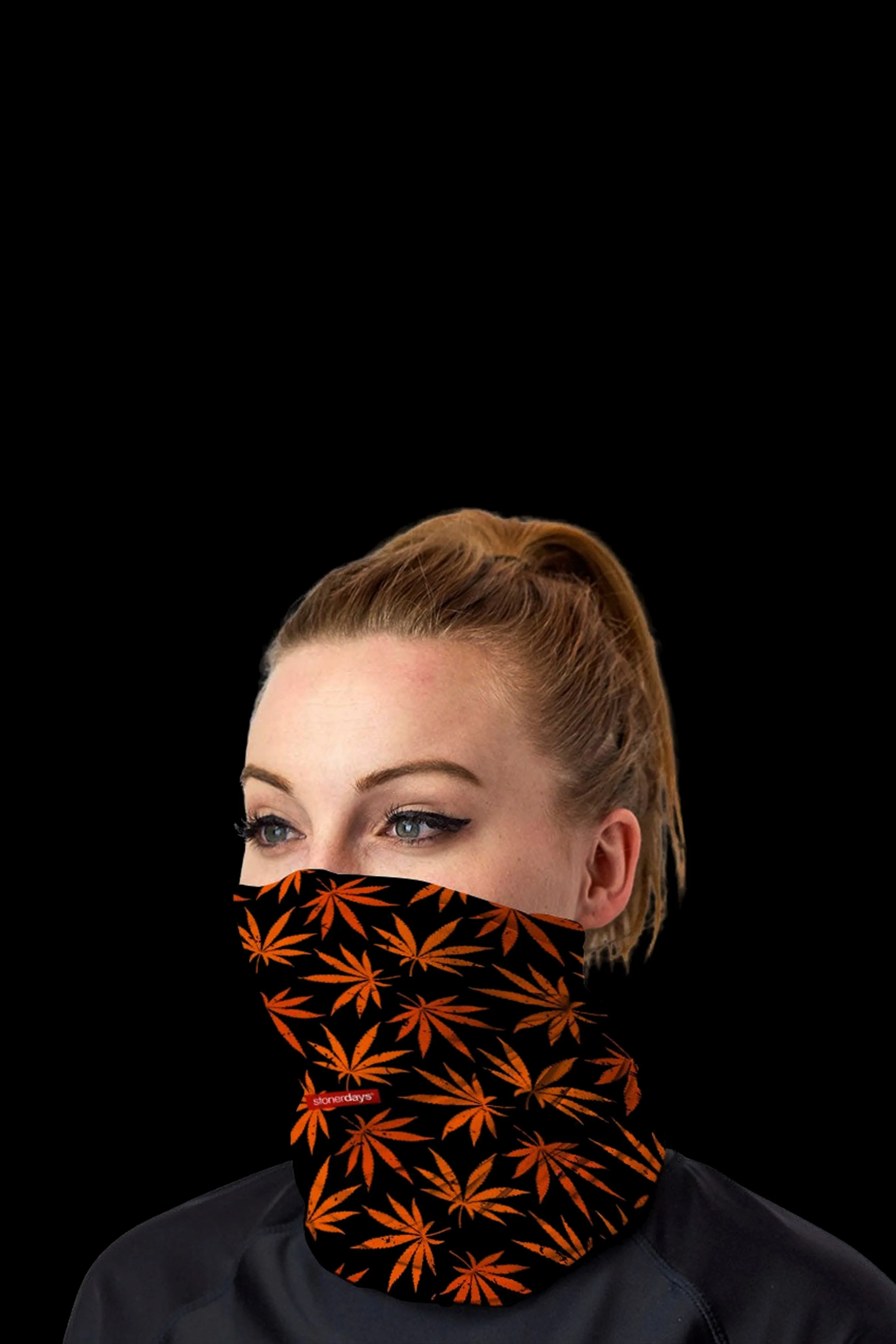 StonerDays Halloweed Cannabis Leaves Neck Gaiter