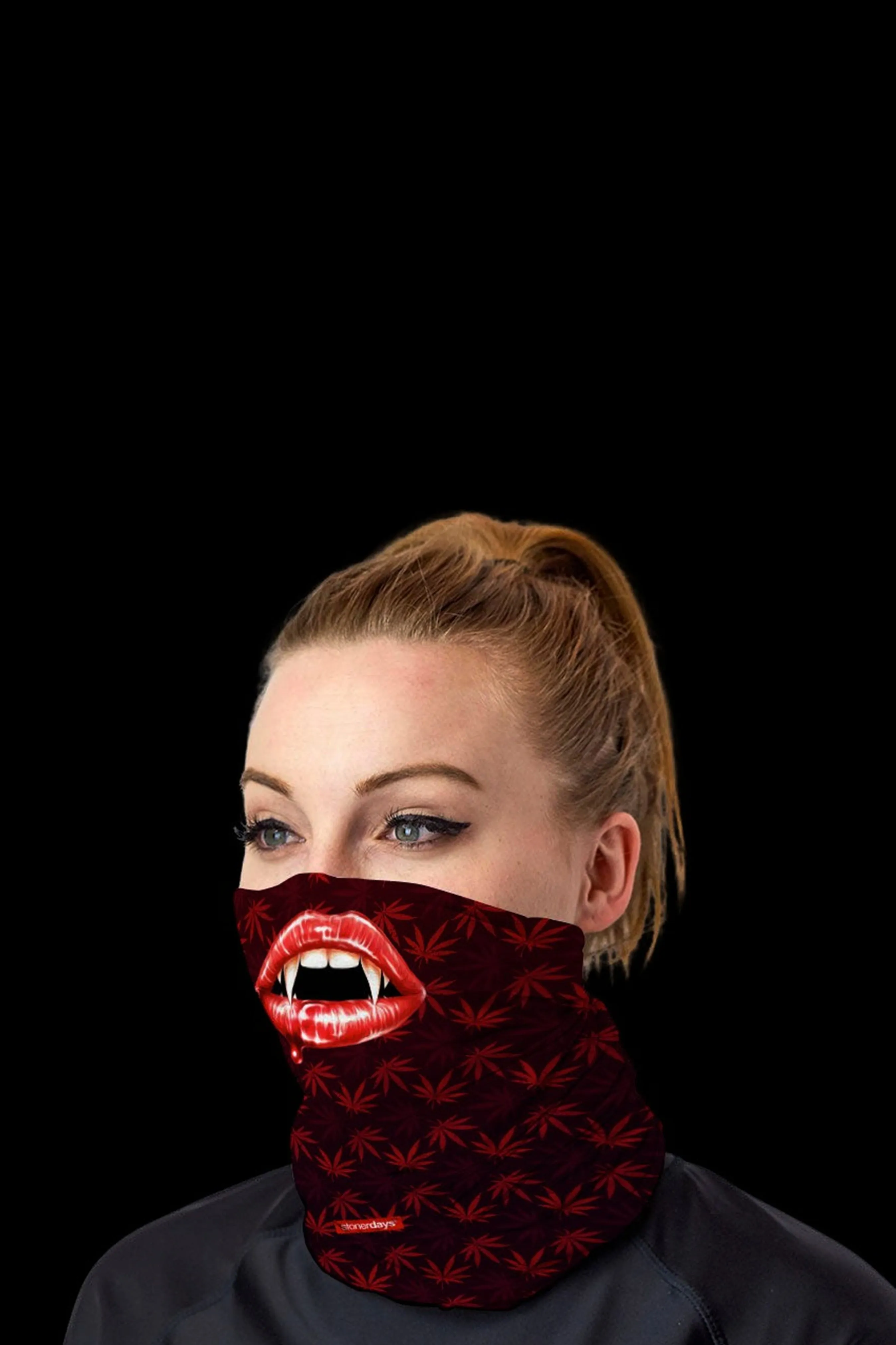 StonerDays Vampire Fangs Halloweed Scary Neck Gaiter