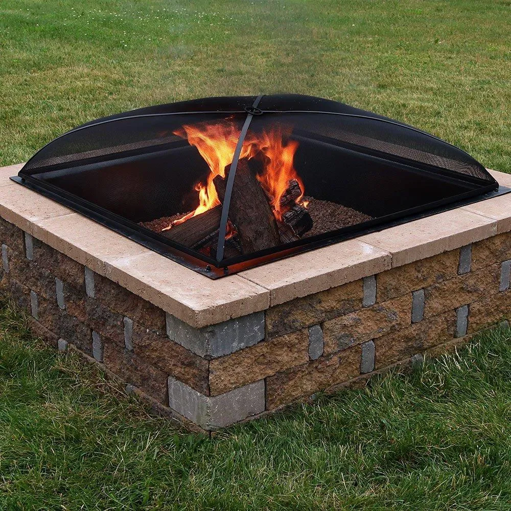 Sunnydaze 30-Inch Square Fire Pit Spark Screen
