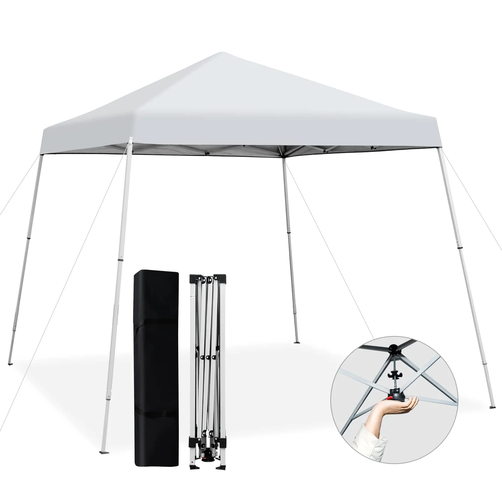 Tangkula 10 ft x 10 ft Outdoor Instant Pop-up Canopy, Folding Slanted Leg Canopy Tent