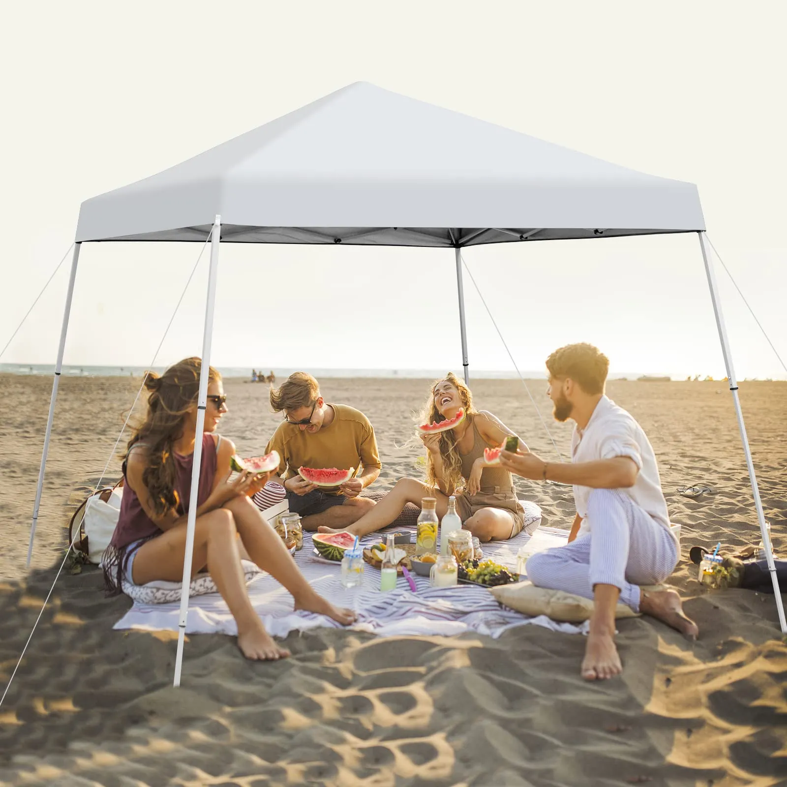 Tangkula 10 ft x 10 ft Outdoor Instant Pop-up Canopy, Folding Slanted Leg Canopy Tent