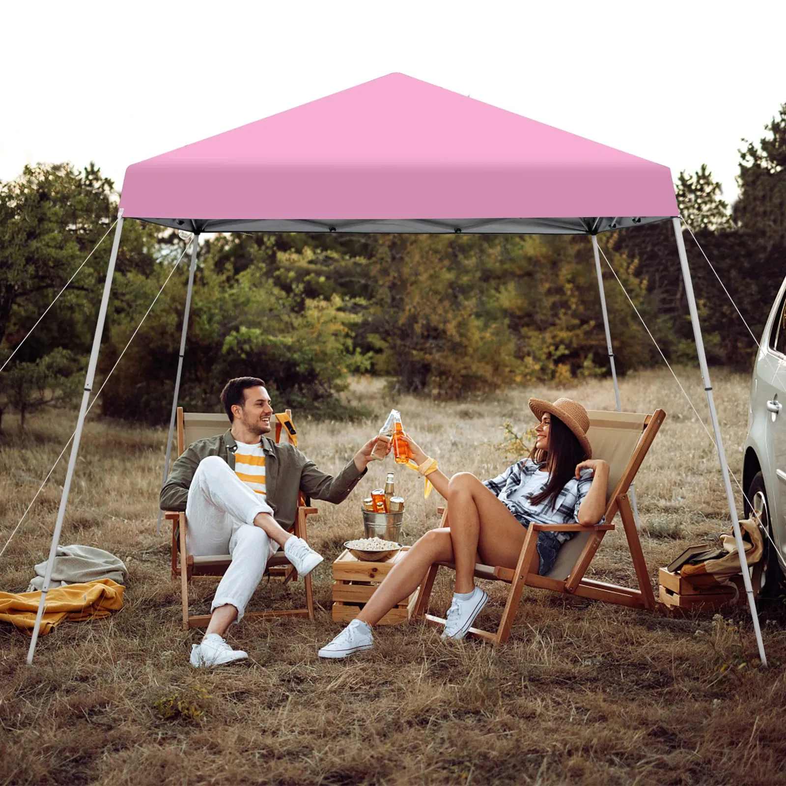 Tangkula 10 ft x 10 ft Outdoor Instant Pop-up Canopy, Folding Slanted Leg Canopy Tent