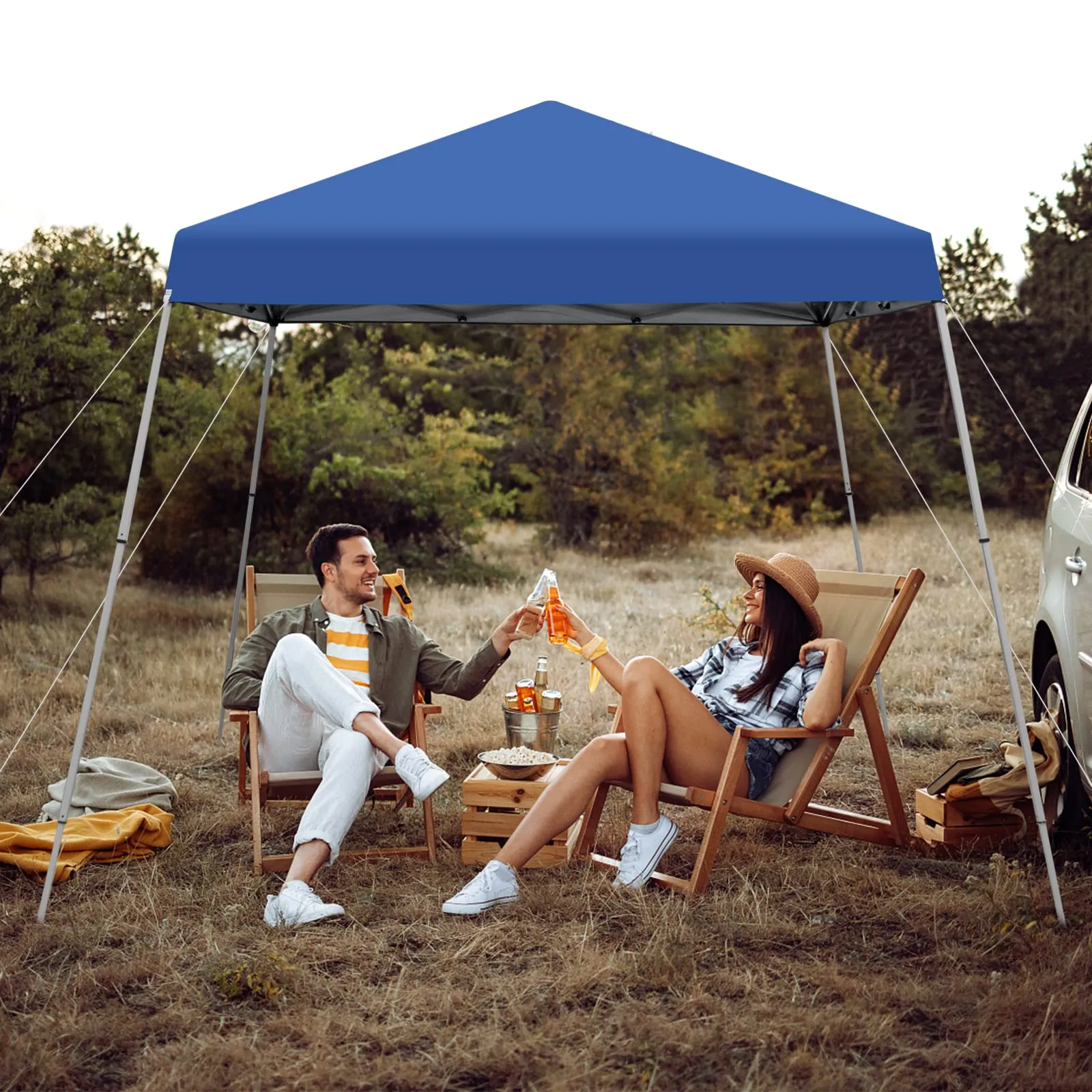 Tangkula 10 ft x 10 ft Outdoor Instant Pop-up Canopy, Folding Slanted Leg Canopy Tent