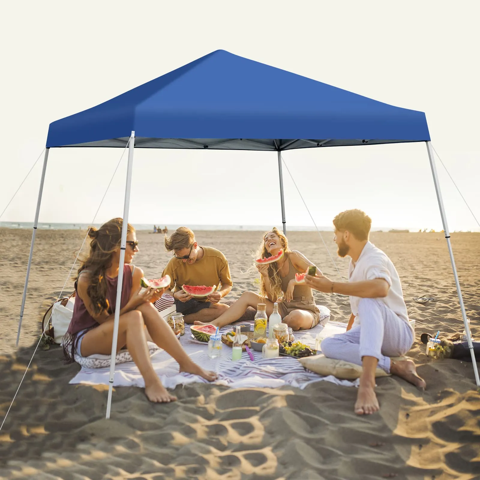 Tangkula 10 ft x 10 ft Outdoor Instant Pop-up Canopy, Folding Slanted Leg Canopy Tent