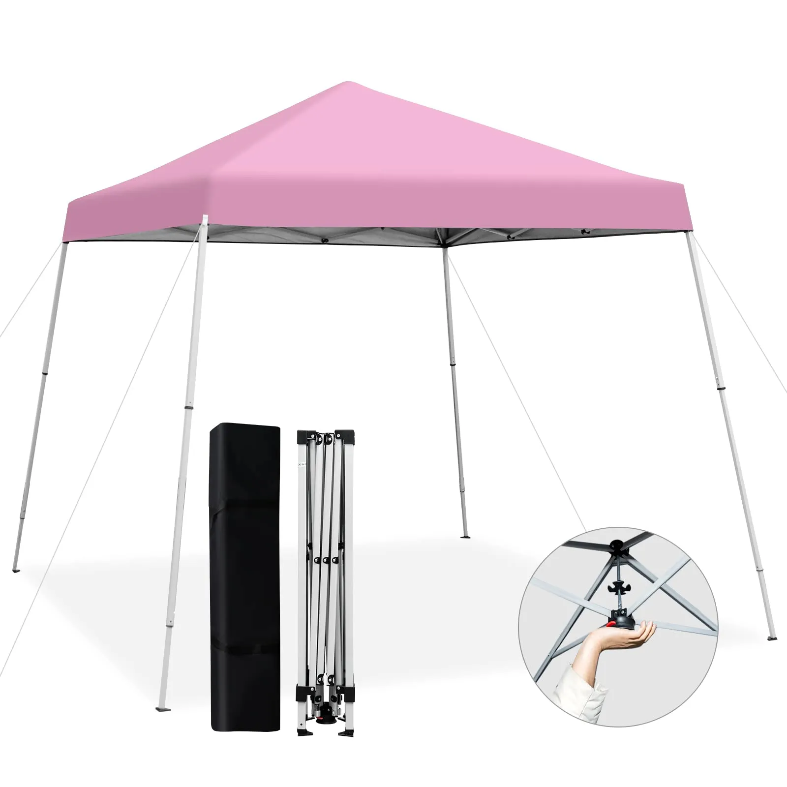 Tangkula 10 ft x 10 ft Outdoor Instant Pop-up Canopy, Folding Slanted Leg Canopy Tent