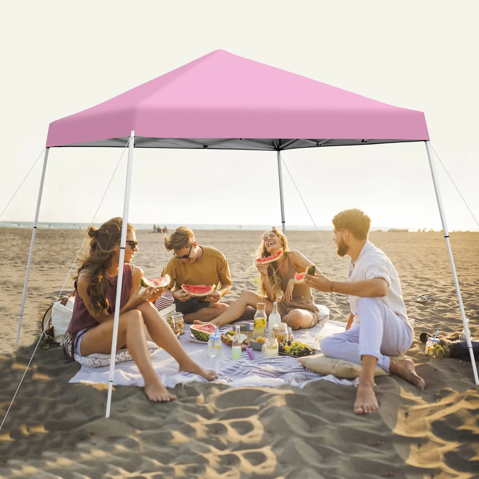 Tangkula 10 ft x 10 ft Outdoor Instant Pop-up Canopy, Folding Slanted Leg Canopy Tent