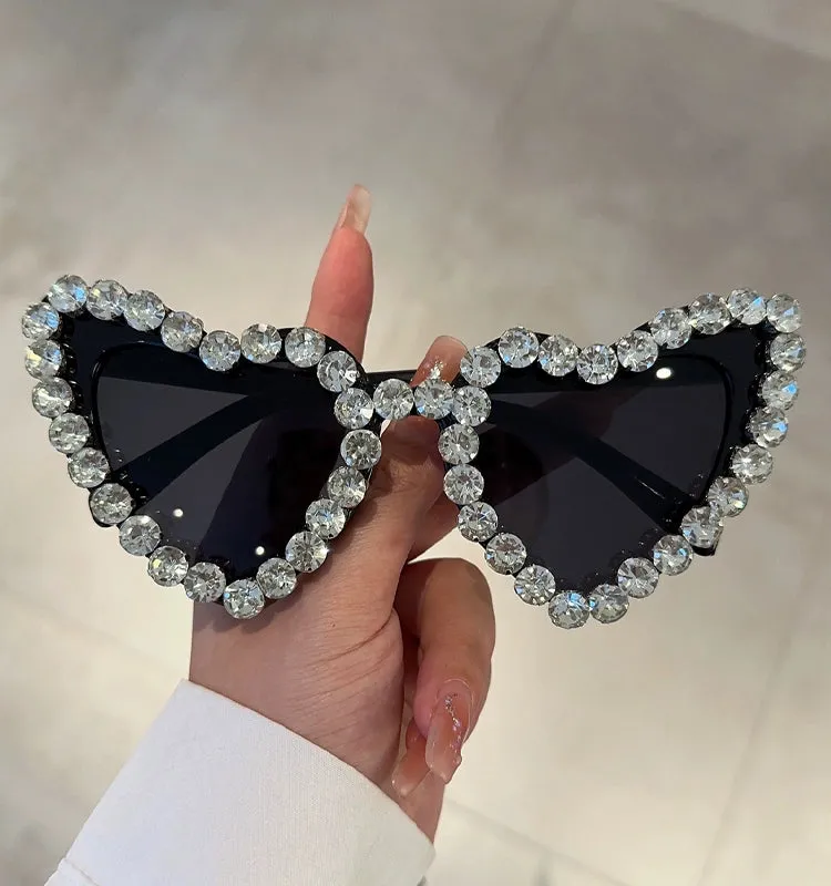 TEEK - Bejeweled Heart Sunglasses