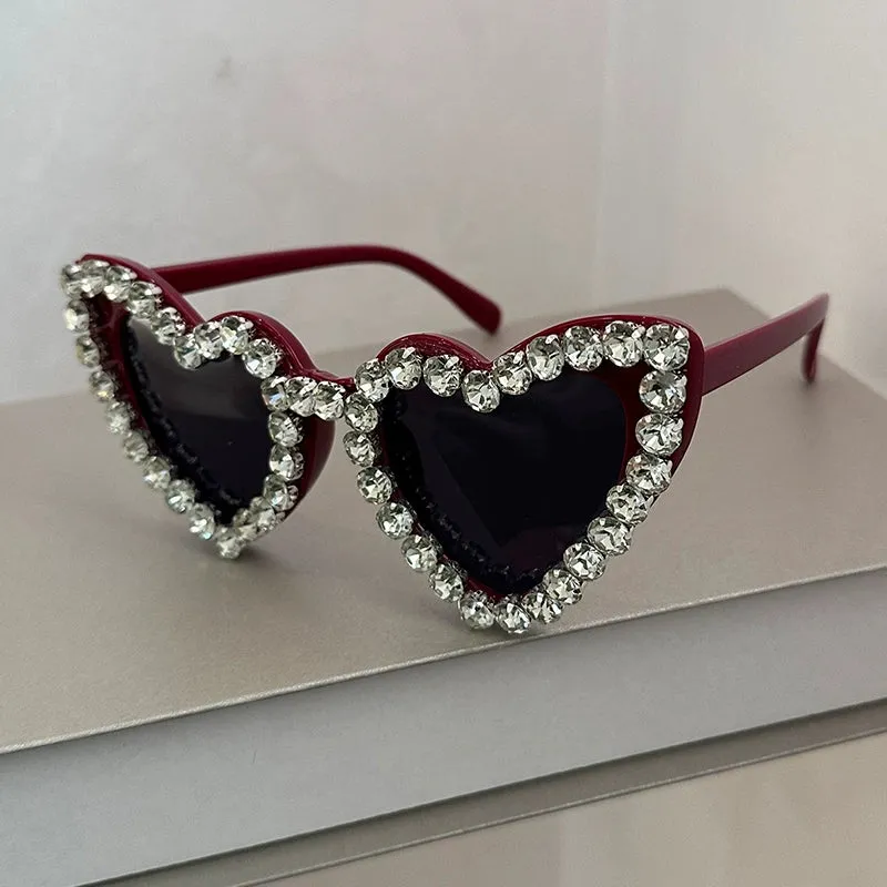 TEEK - Bejeweled Heart Sunglasses
