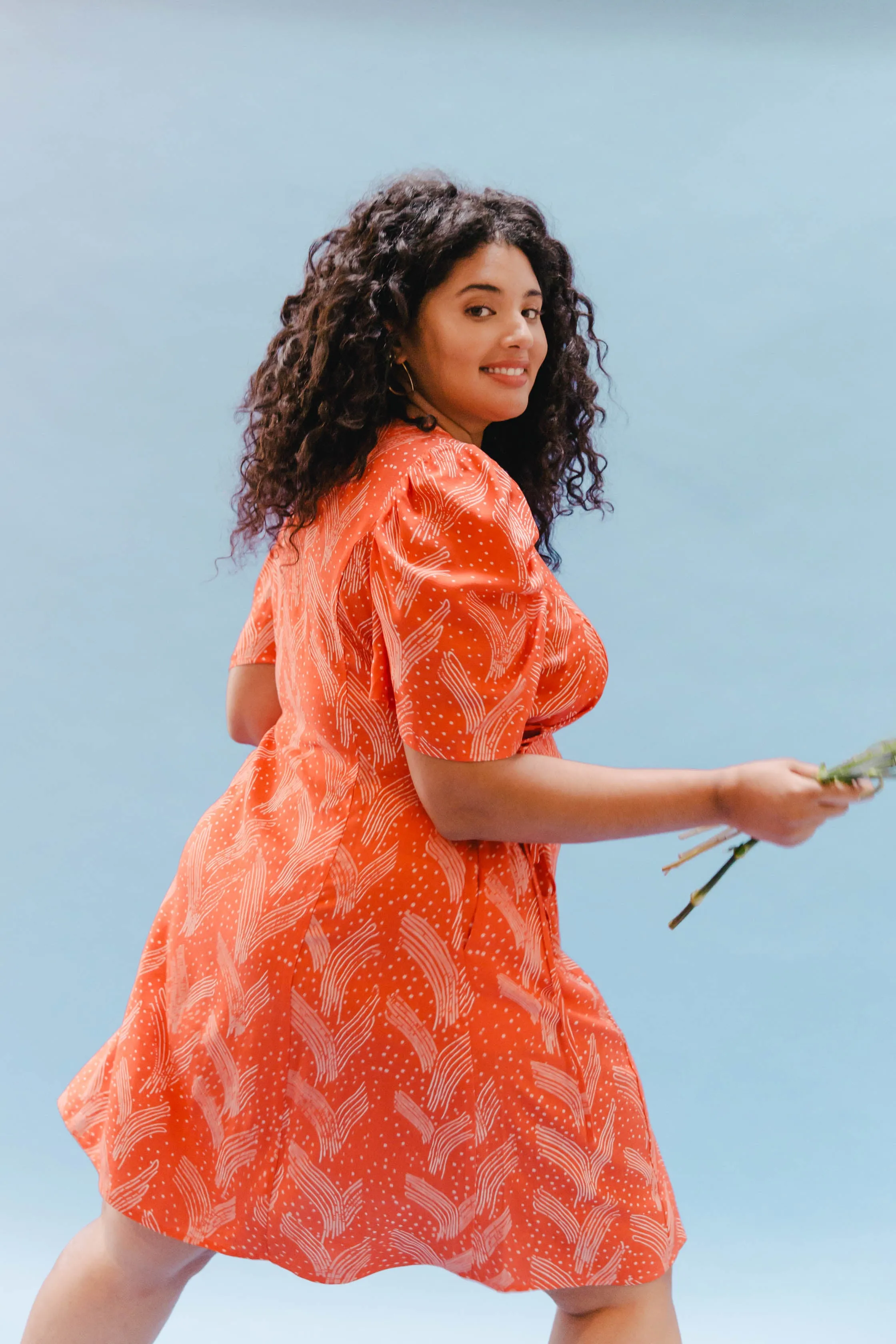 THE DOUBLE LACEUP DRESS ~ NIGHT GARDEN