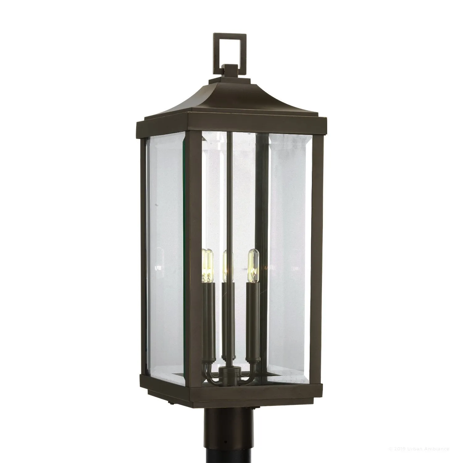 UHP1190 Colonial Outdoor Post / Pier Light, 26-7/8" x 9-1/2", Olde Bronze Finish, Calderdale Collection