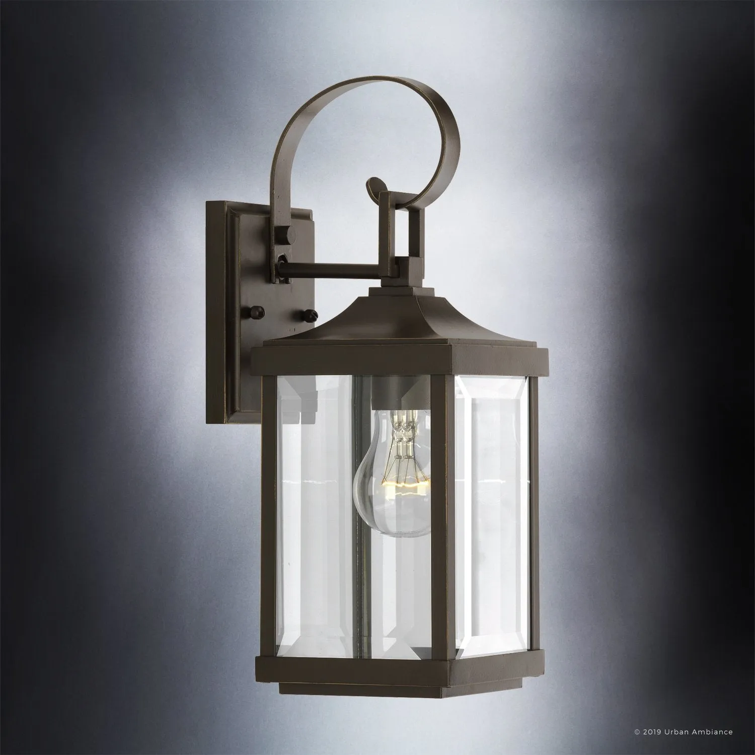 UHP1192 Colonial Outdoor Wall Light, 15-1/8" x 5-1/2", Olde Bronze Finish, Calderdale Collection