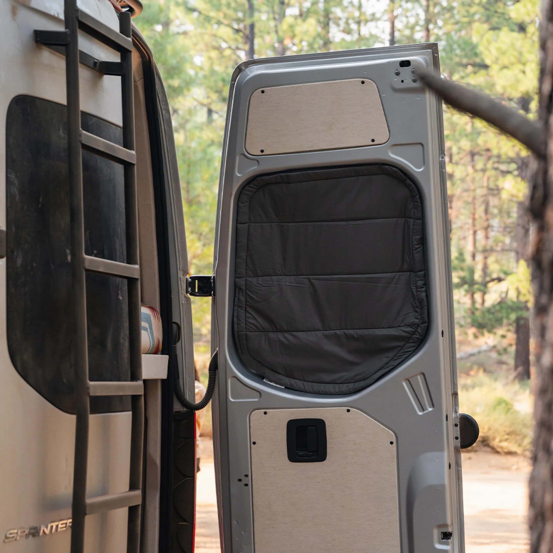 Van Rear Barn Door Window Covers
