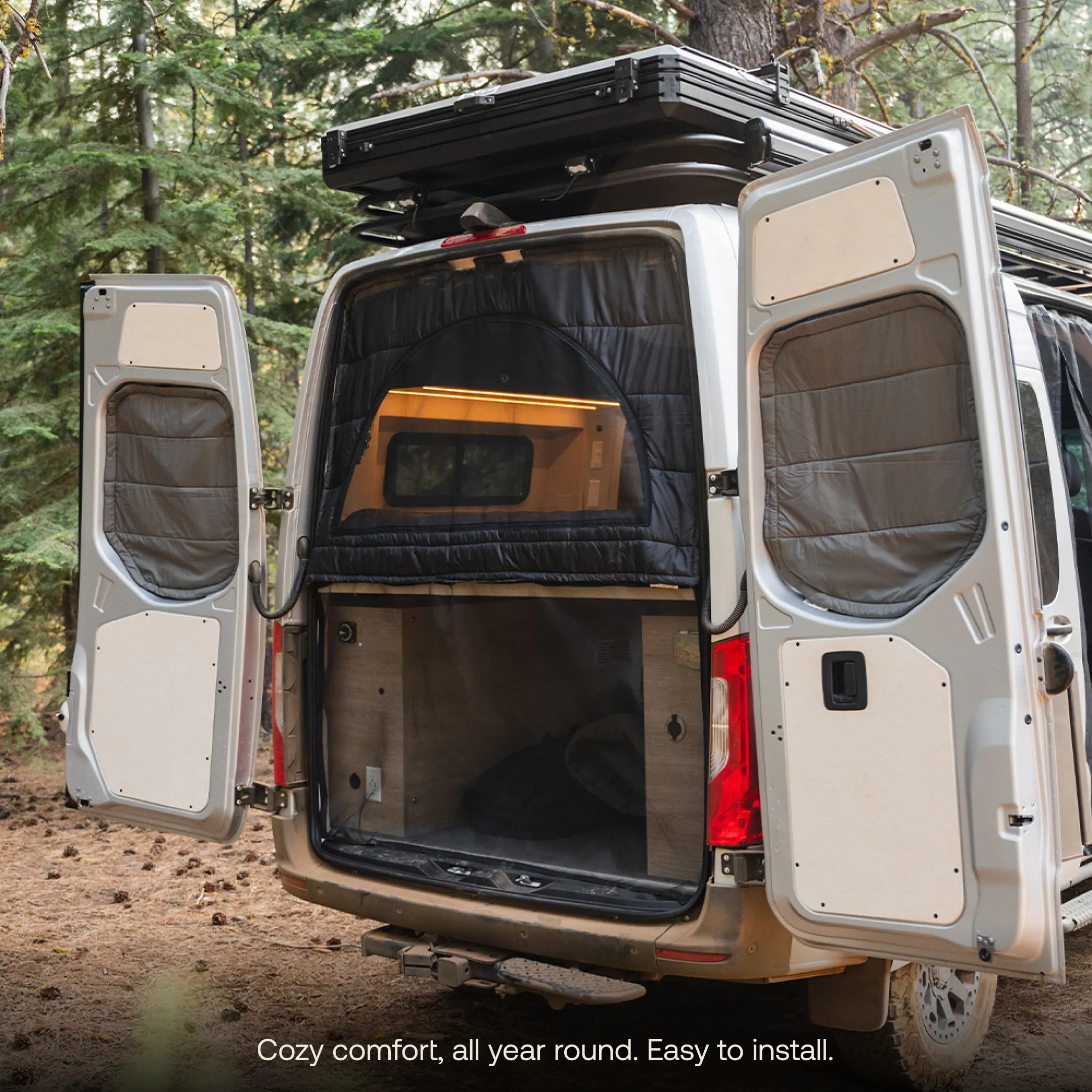 Van Rear Barn Door Window Covers