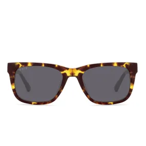 WESLEY - AMBER TORTOISE   GREY POLARIZED SUNGLASSES