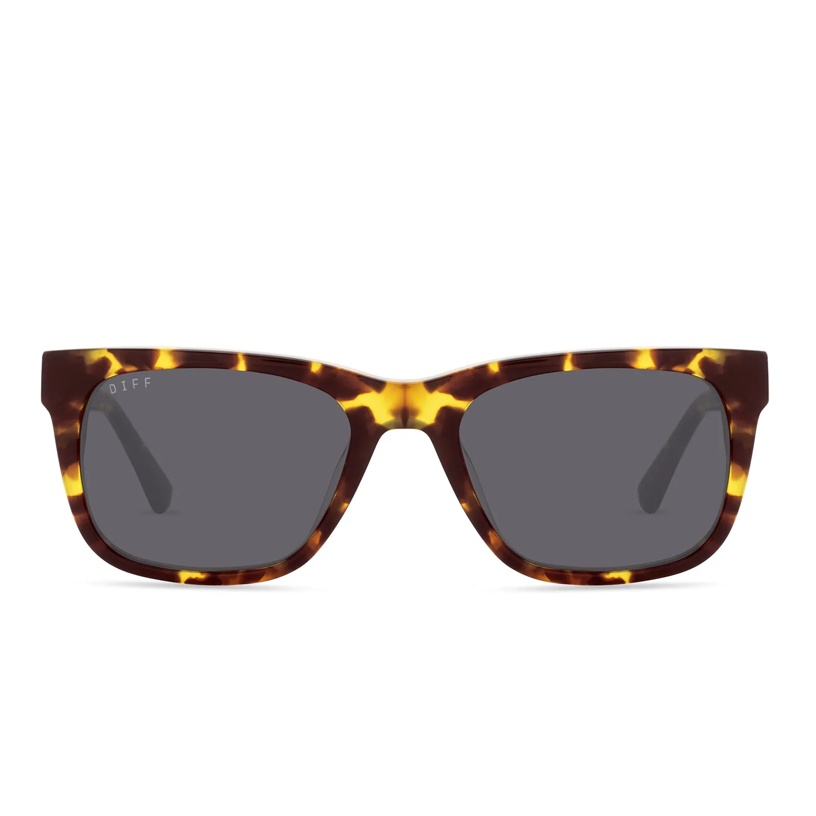 WESLEY - AMBER TORTOISE   GREY POLARIZED SUNGLASSES