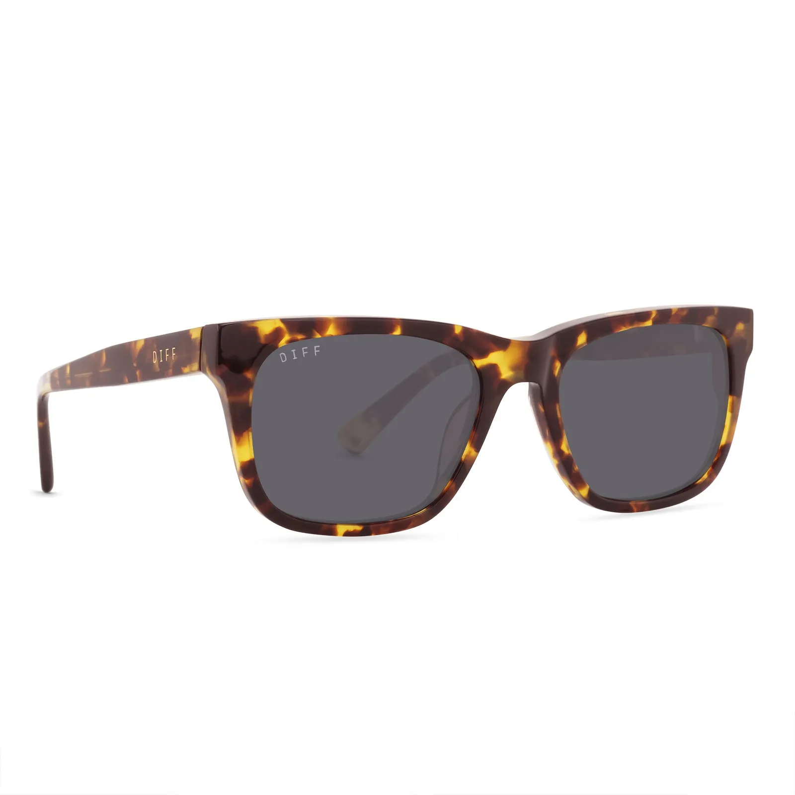 WESLEY - AMBER TORTOISE   GREY POLARIZED SUNGLASSES