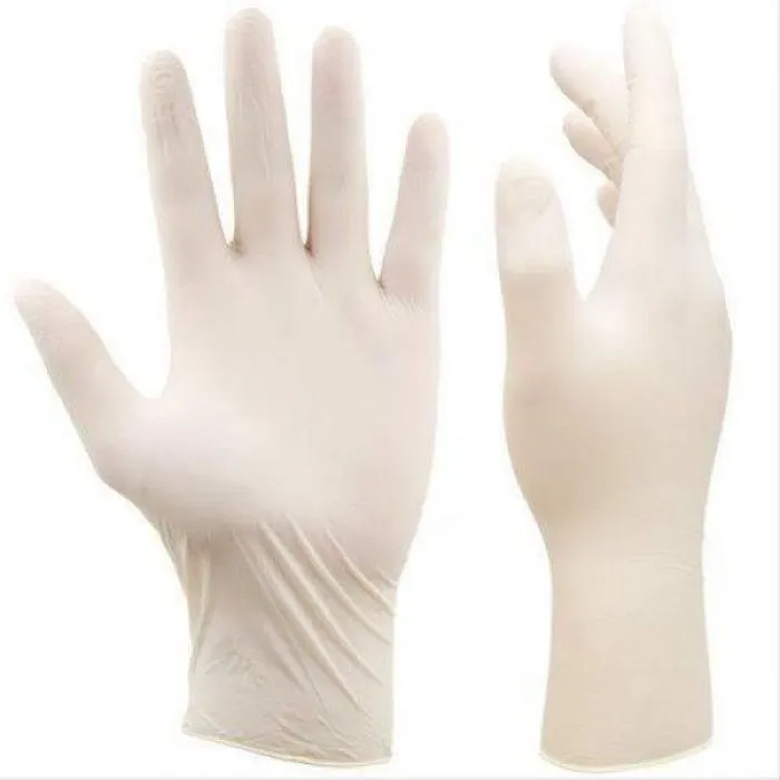 White powder free latex examination gloves 100pce