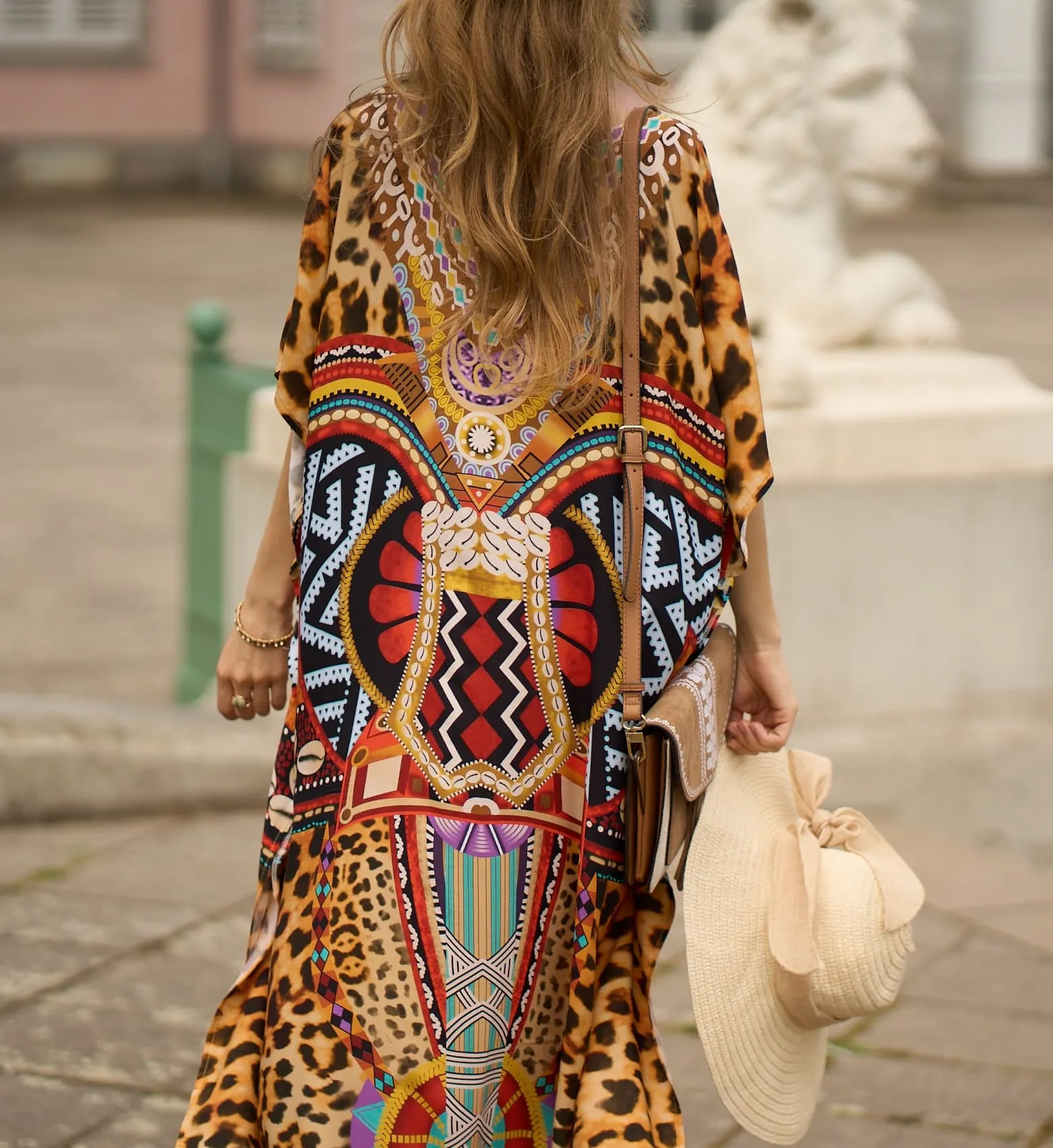 Women's Side Split Kaftan Swimsuit Cover-Up