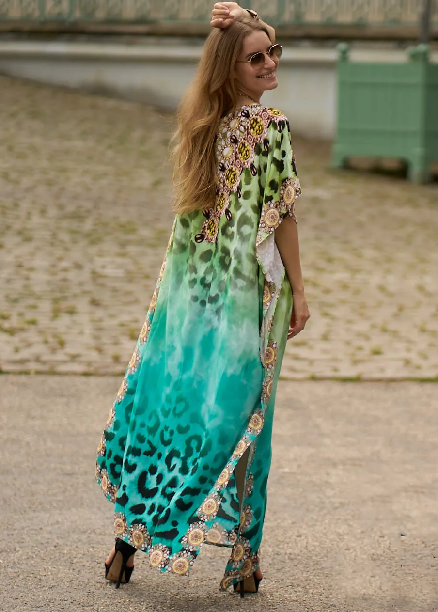 Women's Side Split Kaftan Swimsuit Cover-Up